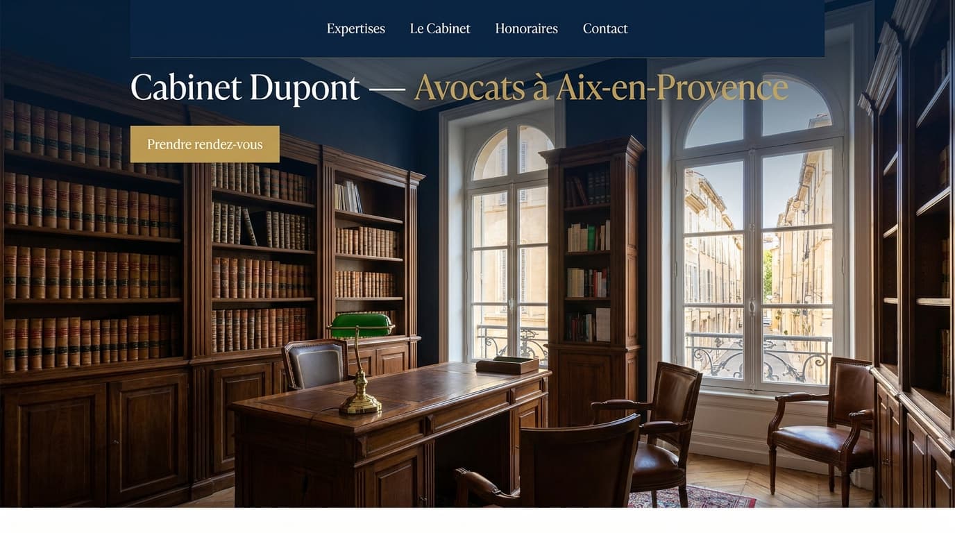 Site web Cabinet Dupont — Avocats à Aix-en-Provence